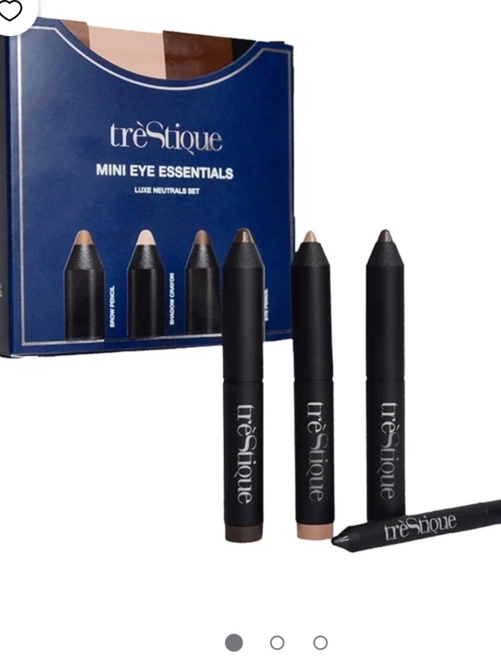treStiQue Mini Eye Essentials Neutral Eyeliners - Black, Brown, Cream